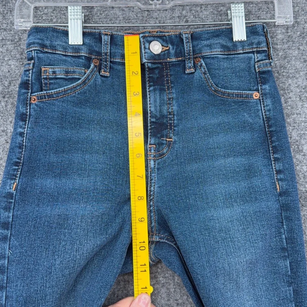 Topshop Moto Jamie High Rise Skinny Jeans Medium Blue Wash‎ W26 L30 Womens